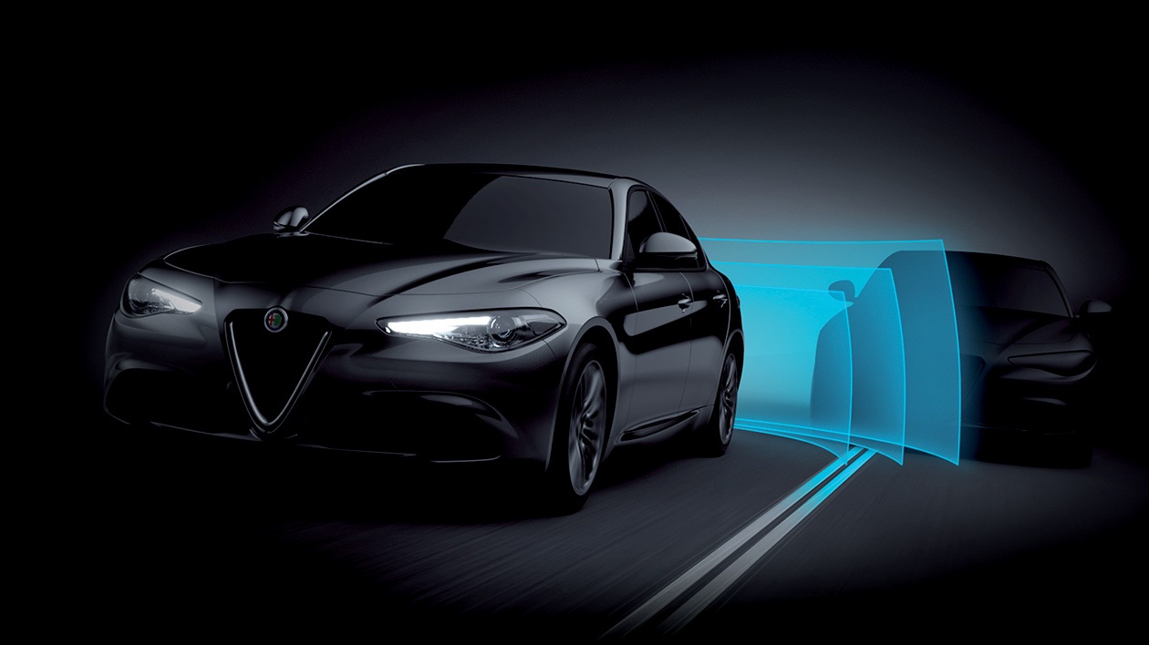 Visualisation of the Giulias blind spot assist