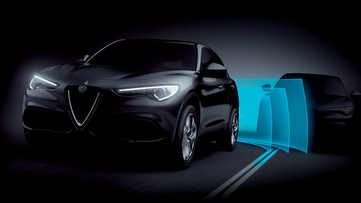 Visualisation of a Stelvio's blind-spot assist