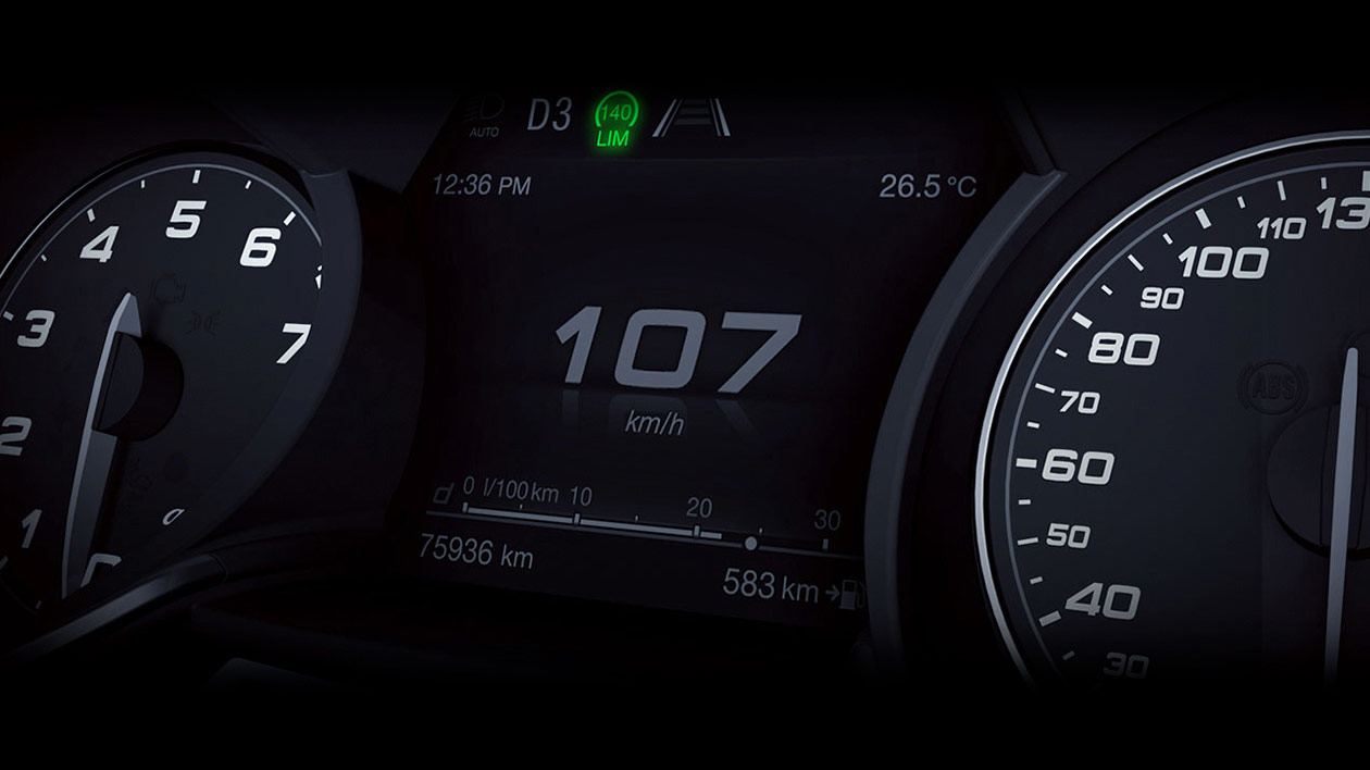 Visualisation of a Stelvio's active cruise control